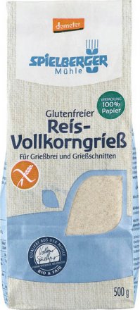 Reis-Vollkorngriess glutenfrei demeter - Spielberger - Bio - 500g