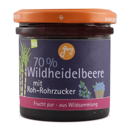 Fruchtaufstrich Wildheidelbeere Rohrzucker - Bio - 140g