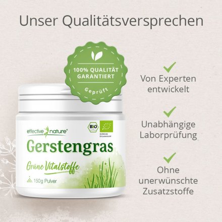 Gerstengraspulver Qualität