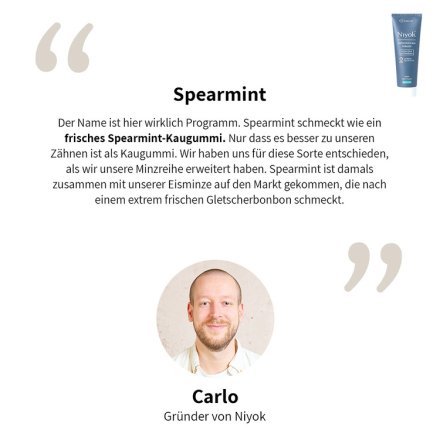 Zahncreme aus Bio-Kokosöl Spearmint - Niyok - 75ml