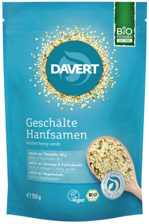 Geschälte Bio-Hanfsamen - reich an Omega-3-Fettsäuren