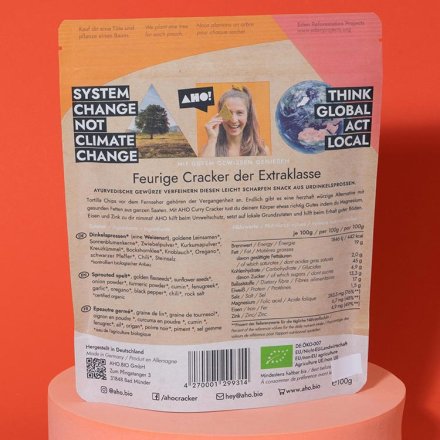 AHO Curry Cracker - Bio - 100g