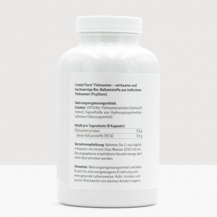 Psyllium husk capsules Combi Flora - Organic - 240 pcs. - 132g