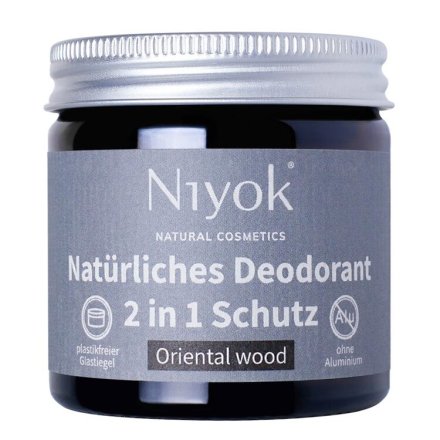 2 in 1 Deodorant Creme Anti-Transpirant Oriental wood - Niyok - 40ml