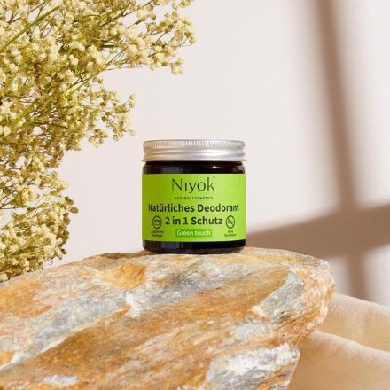 2 in 1 Deodorant Creme Anti-Transpirant Green touch - Niyok - 40ml