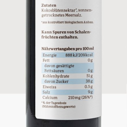 Amino Kokoswürzsauce aus fermentiertem Kokosnektar