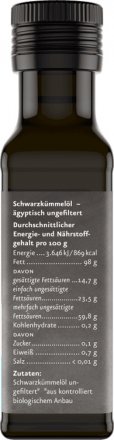 Ägyptisches Bio-Schwarzkümmelöl - ungefiltert und in Rohkostqualität