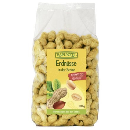 Erdnüsse in der Schale geröstet - Bio - 500g
