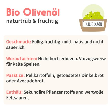 Olivenöl für Kinder - Bio - 250ml