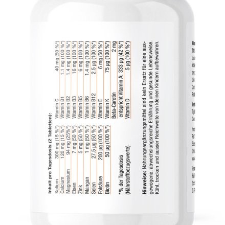 Multivitamin Komplex mit 20 wichtigen Nährstoffen