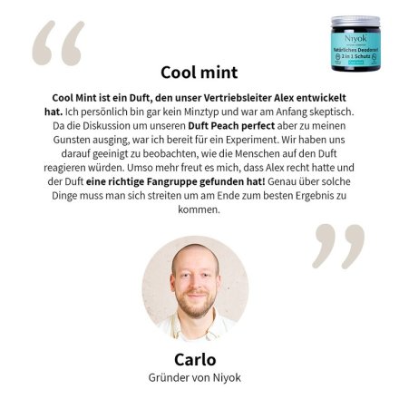 2 in 1 Deodorant Creme Anti-Transpirant Cool mint - Niyok - 40ml