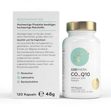 Coenzym Q10 Kapseln mit B3, Biotin & Selen