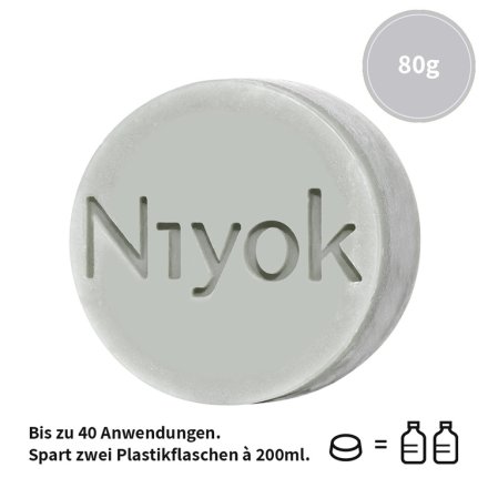 4 in 1 feste Dusche / Körper + Haare + Gesicht + Bart - Niyok - 80g