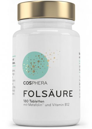 Hochdosierte Folsäure + Vitamin B12 - in praktischen Tabletten