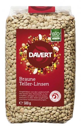 Braune Teller-Linsen - Davert - Bio - 500g
