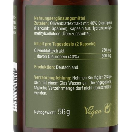 Hochwertiger Olivenblattextrakt in Kapseln