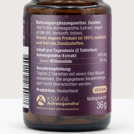 Ashwagandha-Extrakt Tabletten - 120 Stk. - 36g