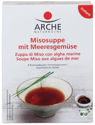 Misosuppe mit Meeresgemüse - Arche - Bio - 4 x 15g