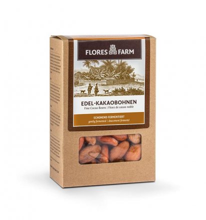 Edel-Kakaobohnen fermentiert - Flores Farm - Bio - 90g