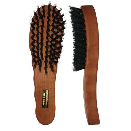 Ergonomische Haarbürste mit Wildschweinborsten