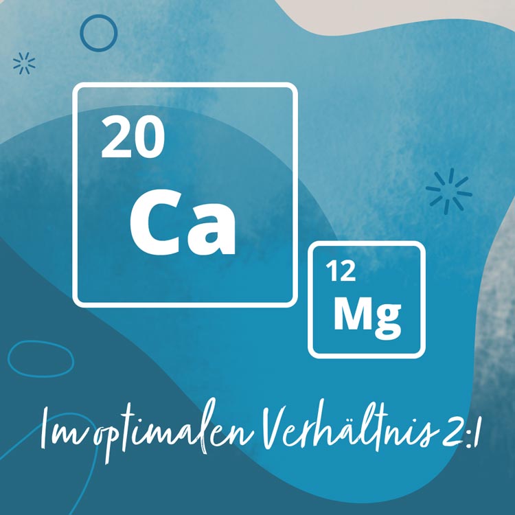 Calcium und Magnesium im optimalen Verhältnis von 2:1