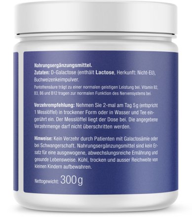 D-Galactose Pulver mit B-Vitaminen - 300g