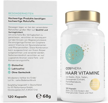 Hochdosierter Haar Vitamin Komplex mit Biotin, Zink und Selen