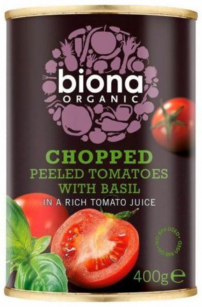 Tomaten gehackt mit Basilikum - Biona - Bio - 400g
