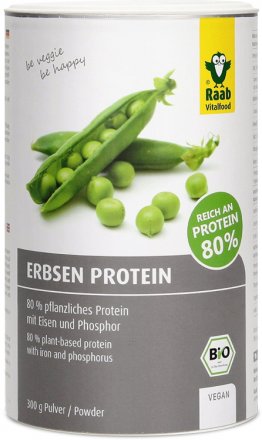 Bio Erbsenprotein Pulver 300g mit Eisen und Phosphor