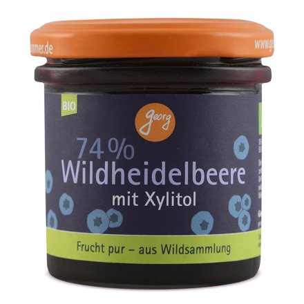 Fruchtaufstrich Wildheidelbeere Xylit - Bio - 140g