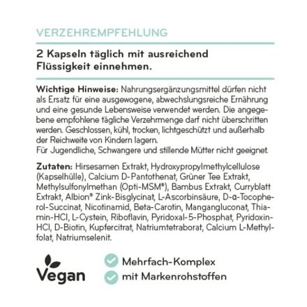 Hochdosierter Haar Vitamin Komplex mit Biotin, Zink und Selen