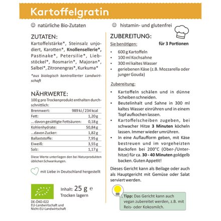 Kartoffelgratin 4er Pack - Bio - 4 Beutel à 25g