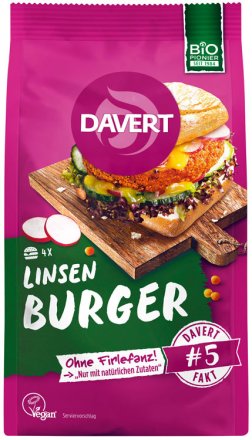 Linsen Curry Burger - nur mit natürlichen Zutaten
