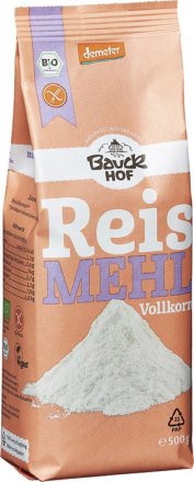 Reismehl Vollkorn - Bio - Bauck Hof - 500g