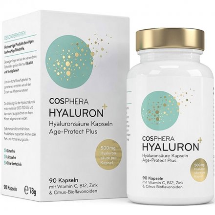 Hyaluron Kapseln mit Vitamin C & B12 und Zink