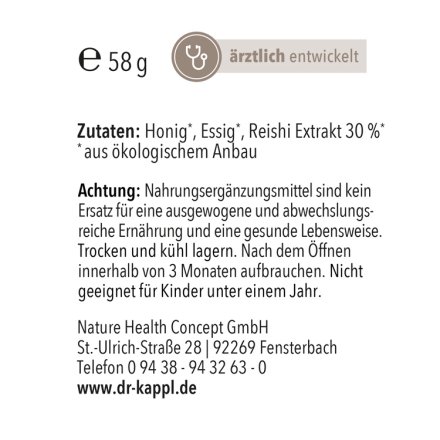 Oxymel Vitalpilz Reishi Tropfen - Bio - 58g