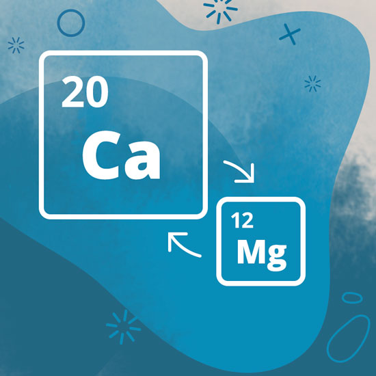 Period number of calcium and magnesium