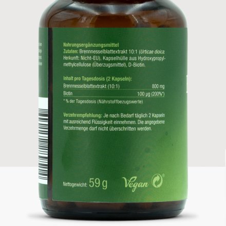 Nettle leaf extract capsules