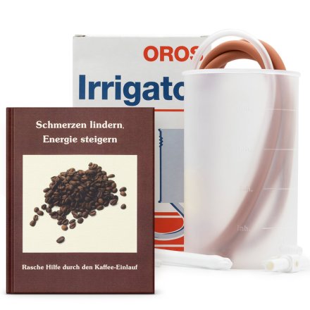 Kaffee-Einlauf – Set mit Irrigator und Buch