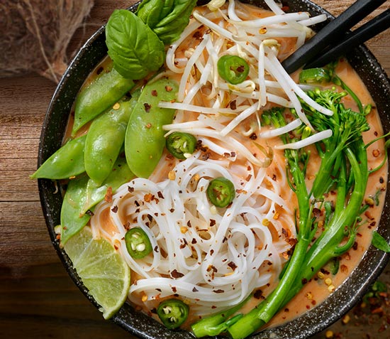 Bowl of vegetable curry