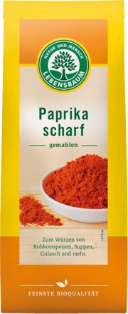 Scharfes Paprika-Pulver in Bio-Qualität