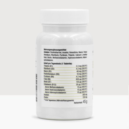 Hochdosierter B-Vitamin-Mix mit allen 8 B-Vitaminen