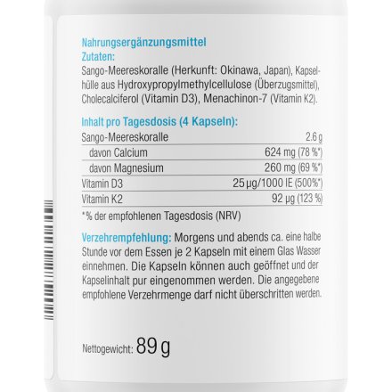 Sango-Koralle mit Vitamin D3 und K2