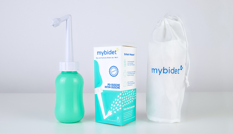 mybidet Podusche - Set mit Transportbeutel