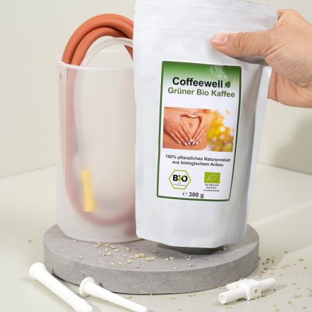 Einlauf-Set mit grünem Kaffee und Irrigator