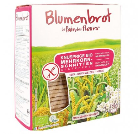 Glutenfreies Bio-Mehrkornbrot aus Reismehl - mit Buchweizen und Hirse
