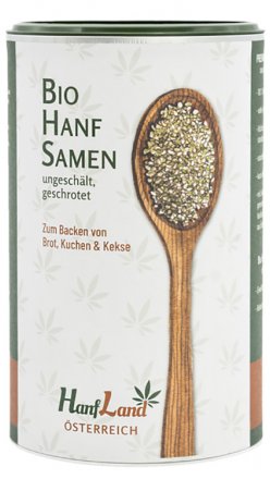 Geschrotete Hanfsamen
