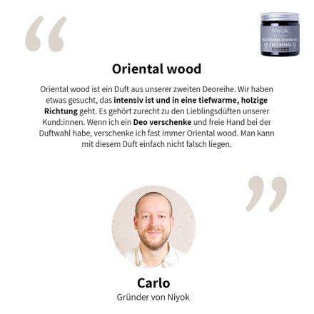 2 in 1 Deodorant Creme Anti-Transpirant Oriental wood - Niyok - 40ml