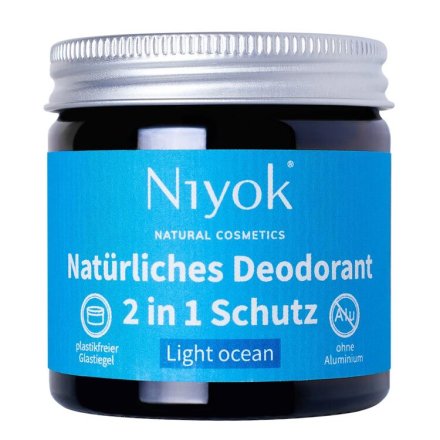 2 in 1 Deodorant Creme Anti-Transpirant Light ocean - Niyok - 40ml
