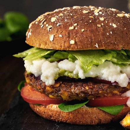 Linsen Curry Burger - nur mit natürlichen Zutaten